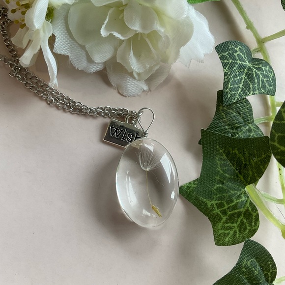 Summer Special….Make a Wish Dandelion Charm Necklace. Best of Wishes Gift - Picture 2 of 7